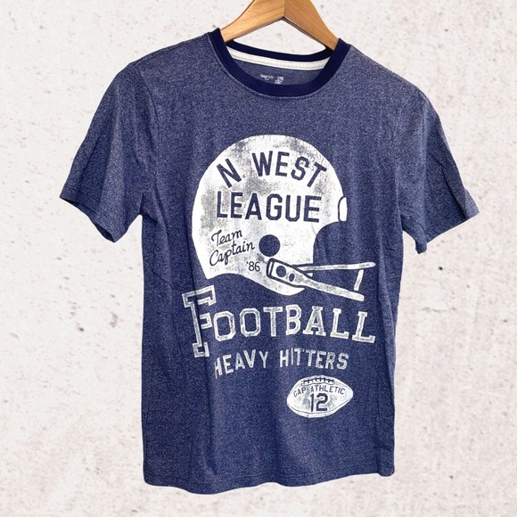 GAP Blue Short Sleeve Football Tee - Picture 1 of 4